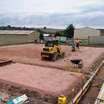 Preparing large base for concreting