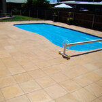 Poolside concrete pavers
