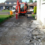 Concrete removal and new concrete